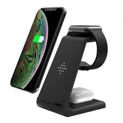 Wireless Charging Stand for AirPods Pro for Apple Watch Series for iphone 3 in 1 Fast Wireless Charger Qi Charging Station Dock