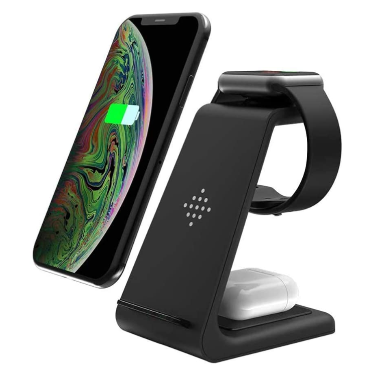 Wireless Charging Stand for AirPods Pro for Apple Watch Series for iphone 3 in 1 Fast Wireless Charger Qi Charging Station Dock